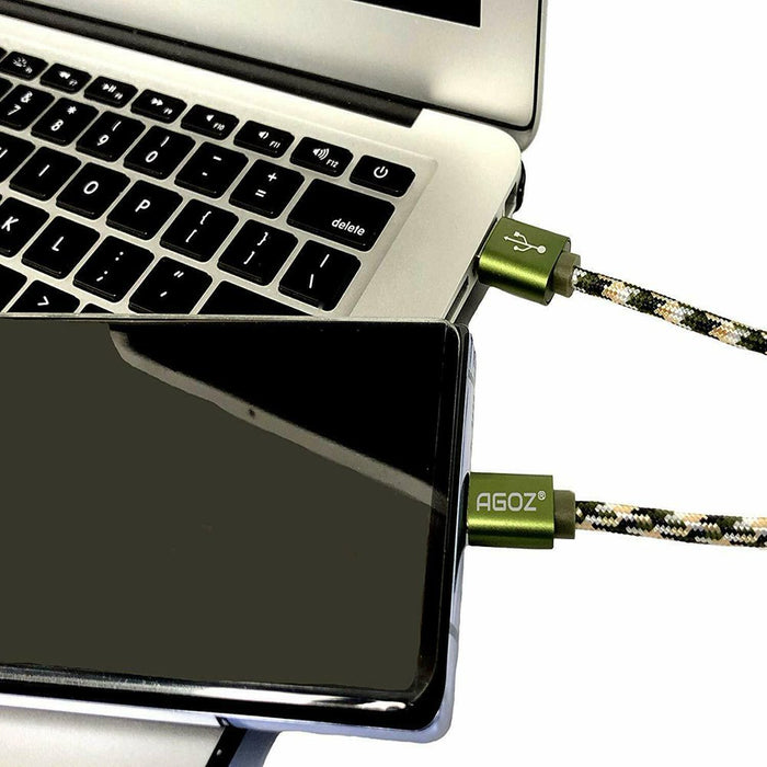 3 Pack 10Ft Camo Type-C USB Fast Charging Charger Cable for Samsung Galaxy S22, S21, S20, S10, S9, Note 20 10 9 8, A02S A03S A13 A14 A20 A23 A32 A42 A52 A53 A71, Z Fold 4, Z Flip 4
