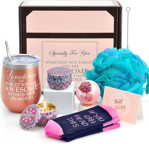 Birthday Gifts for Women, Christmas Gifts for Friends Gifts for Her Girlfriend Sister Mom Unique Gifts Box Insulated Tumbler Scented Candle