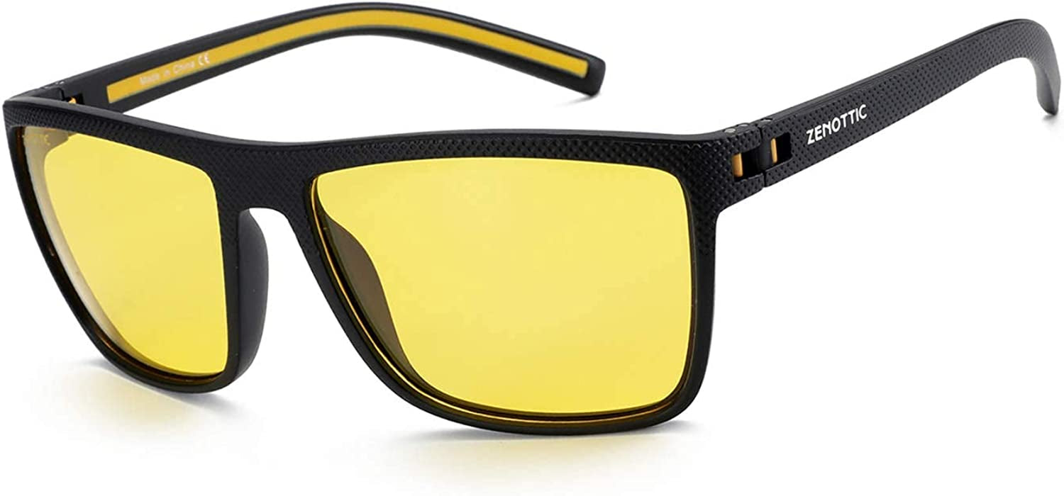 Polarized Sunglasses for Men Lightweight TR90 Frame UV400 Protection Square Sun Glasses
