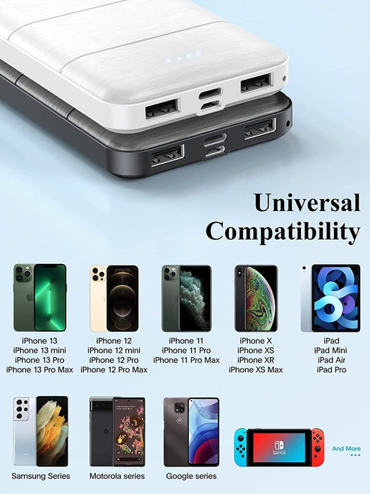 Portable-Charger-Power-Bank - 2 Pack 15000Mah Dual USB Power Bank Output 5V3.1A Fast Charging Portable Charger Compatible with Smartphones and All USB Devices