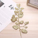 12PCS Christmas Glitter Leaves Picks Artificial Plant Leaves with Stem Xmas Tree Hanging Branches Christmas Tree Ornaments for DIY Wreath Crafts Holiday Home Decor