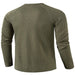 Mens Fashion Waffle T Shirts Henley Neck Solid Color Pullover Work Long Sleeve T-Shirt Army Green XL