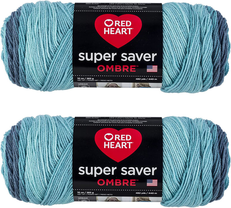Red Heart Super Saver Jumbo Yarn, Sunny 2 Pack
