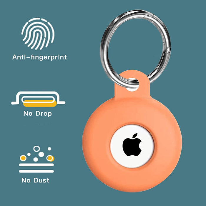Airtag Holder, Silicone Air Tag Case with Keychain, 4 Pack
