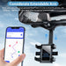 Car Phone Mount,  Car Rearview Mirror Cell Phone Holder, Universal Adjustable Rear View Mirror Clips Cradle, 360° Phones Bracket Car Mount Fits for Iphone 13 12 Pro Max, Galaxy