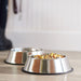 Stainless Steel Pet Dog Water and Food Bowl, Set of 2 (11 X 3 Inches)