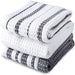 Sticky Toffee Cotton Waffle Weave Kitchen Towels, Gray, 3 Pack, 28 in X 16 In