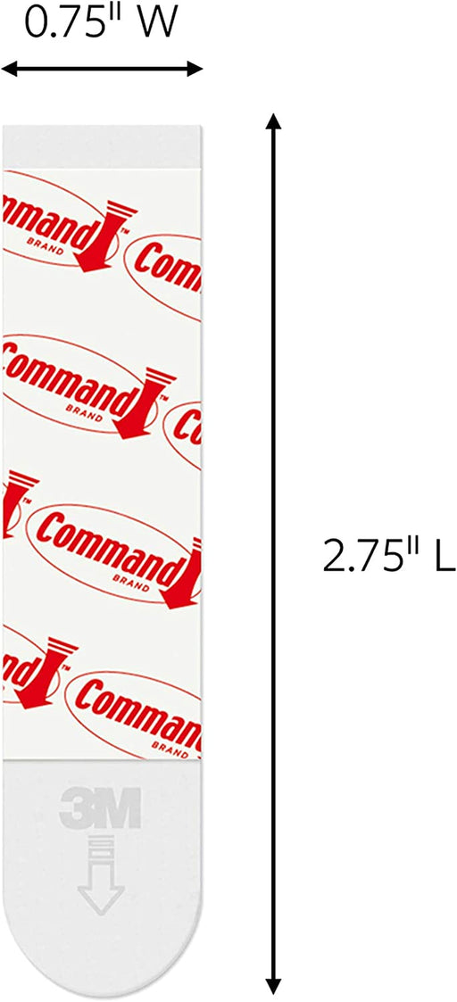 Command Medium Refill Adhesive Strips, Damage Free Hanging Wall Adhesive Strips for Medium Indoor Wall Hooks, No Tools Removable Adhesive Strips for Living Spaces, 36 White Command Strips