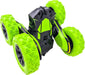 RC Stunt Cars Remote Control Car Double-Sided Driving 360-Degree Flips Rotating Car Toy, Green