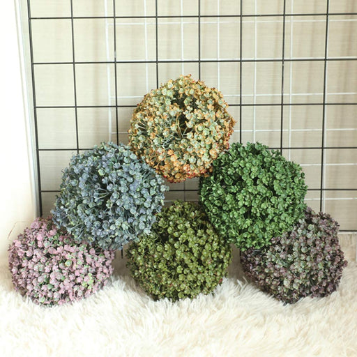 4.72 Inch Artificial Greenery Topiary Balls Wedding Party Decor Home Garden Decor Dark Purple