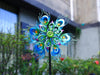 Peacock Wind Spinner, 48Inch Double Wind Sculpture, Kinetic Wind Spinners Outdoor Metal Stake Yard Spinners, Garden Wind Catcher Wind Mills, Wind Spinners for Yard and Garden