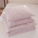 Queen Size Comforter Set, Chevron Tufted Design Blush Pink , Boho Bedding for Queen Bed ,Lightweight and Fluffy for All Seasons, 3 Piece