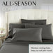 Grey Queen Size Bed Sheets Set - 6 Pc Soft Bedding & Pillowcases Set W/ Deep Pockets - Breathable, Wrinkle Free & Fade Resistant