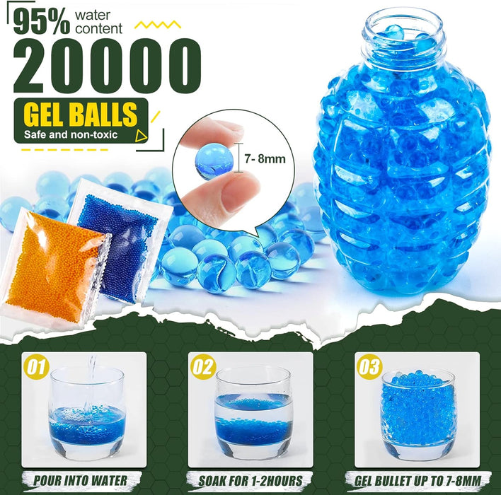 Electric with Gel Ball Blaster AEG AKM-47 Splatter Ball Blaster for Splat Gun Automatic Outdoor Activities-Boys and Girls Fighting Shooting Team Game (Red)