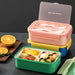 Bento Boxes for Adults - 1400 ML Bento Lunch Box for Kids Children with Spoon & Fork, Lunch Containers Durable with Compartments Sauce Container for On-The-Go Meal, Food-Safe Materials (Pink)