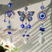 Sun Catchers, 3PCS Evil Eye Suncatcher for Window Hanging Crystal Ball Prisms Rainbow Maker Blue Eyes Pendant for Garden Car Home Indoor Outdoor Decor Charm Valentine'S Day Gift