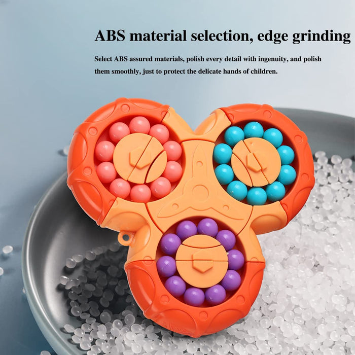 Pop Fidget Spinners - Puzzles for Adults,Sensory Toys for Autistic Kids,Fidget Toys -Stress Reduction and Anxiety Relief Hand Sensory Toy, Puzzle Games Rotating Magic Bean for Adults and Kids