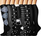 Graduated Copper Compression Socks for Men & Women Circulation 8 Pairs 15-20Mmhg - Best for Running Athletic Cycling