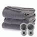 Sunbeam Heated Electric Blanket, Bedding, Queen, Microplush, Ultimate Grey