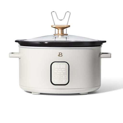 Beautiful 6QT Programmable Slow Cooker, White Icing by Drew Barrymore