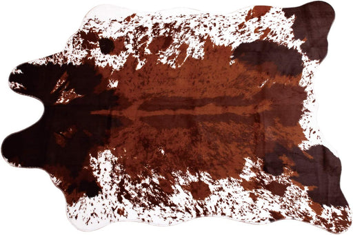 Cowhide Rug Faux Cow Shaped Rug Western Decor for Home Approx 4.5' X 6.2'