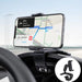 Car Phone Holder Mount 360 Degree Rotation Dashboard Cell Phone Holder for Car Clip Mount Stand Suitable for 4 to 7 Inch Smartphones (Black)