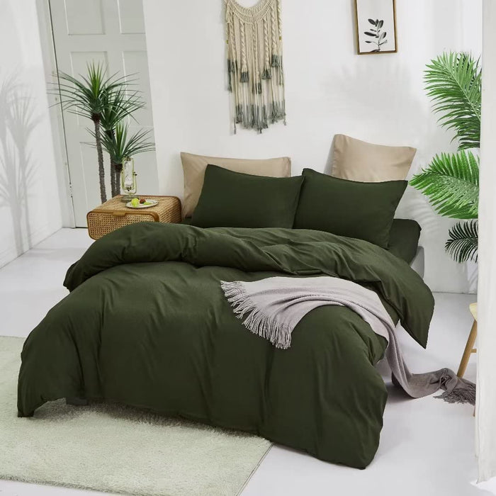 Army Comforter Set Full Green Bedding Comforter Sets Full Cotton Dark Green Comforter Solid Hunter Green Bedding Full Olive Green Bedding Soft Bedding Blankets Bed Bedding Comforter