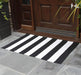 Black and White Striped Rug 27.5 X 43 Inches Cotton Woven Washable Outdoor Rugs for Farmhouse Layered Door Mats Stripe Carpet