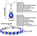 Women Jewelry Set Platinum Plated Necklace Open Ring Earrings Bracelet Set,Birthday/Anniversary Mother’S Day Jewelry Gifts for Mom/Wife/Sister/Best Friend