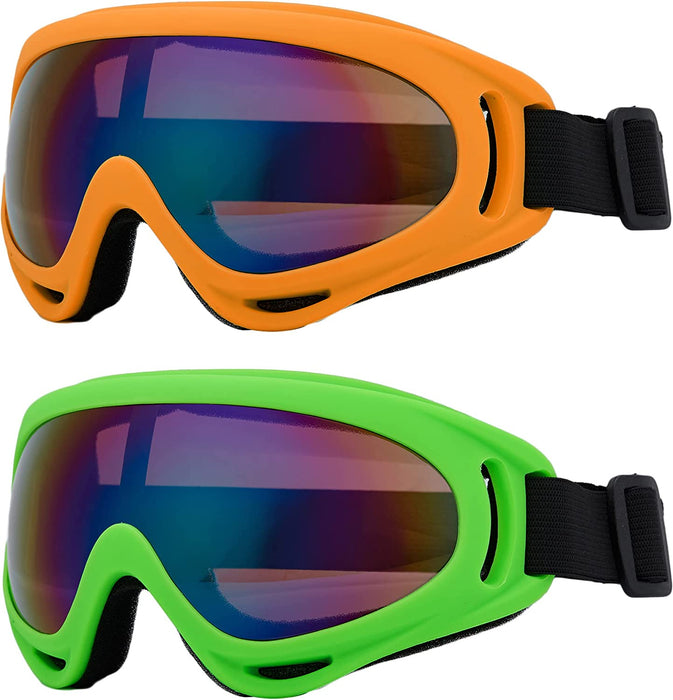 2 Pack Ski Goggles Snowboard Goggles for Men Women & Youth, Snow Goggle