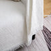 Cotton Geometrical Sofa Cover, Sectional Couch Covers for 2 Cushion Couch Couch Cover Living Room Throws Blankets Sofa Slipcovers, Furniture Protector for Pets (Medium, 71" X 91", White)