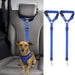2 Packs Dog Cat Safety Seat Belt Strap Car Headrest Restraint Adjustable Nylon Fabric Dog Restraints Vehicle Seatbelts Harness