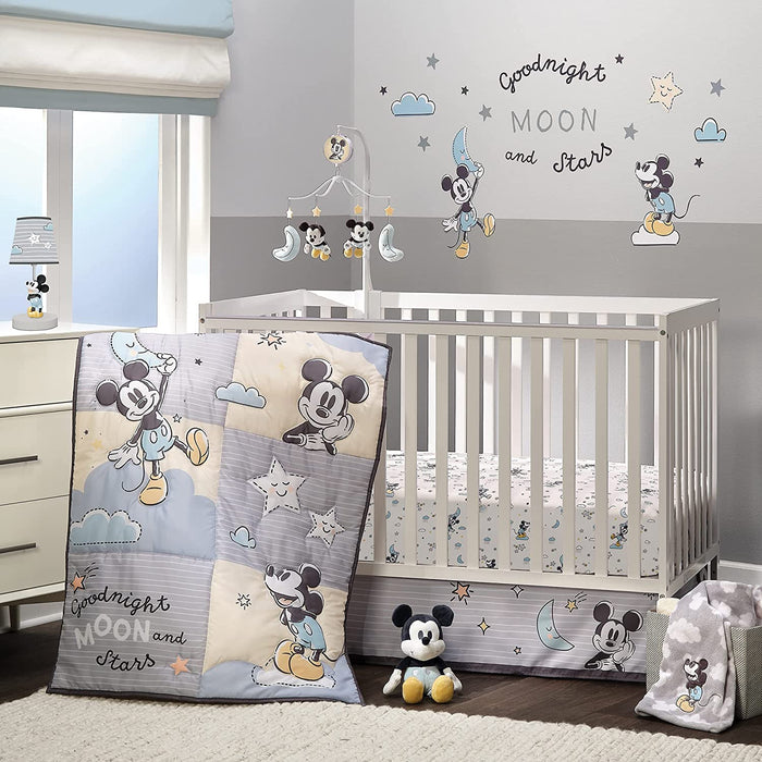 Disney Baby Moonlight Mickey Mouse Lamp with Shade & Bulb - Gray