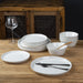 Saturn Dinnerware Sets, 12 Piece Dish Set, Plates and Bowls Sets for 4, White