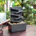 Kalona Indoor Relaxation Tabletop Fountain with Reflective Lighting and River Rocks Meditation Ladder Water Fountain Peaceful Fountains Home/Office Decor(K18036G)