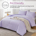 Lavender Purple Seersucker Queen Comforter Set(90X90 Inches),3 Pieces-100% Soft Washed Microfiber Lightweight Comforter with 2 Pillowcases, All Season down Alternative Comforter Set for Bedding