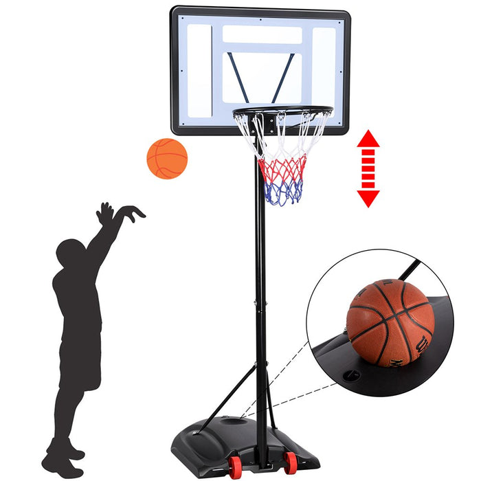 7-9.2 Ft. Height Adjustable Hoop Portable Basketball System Goal Outdoor Kids Youth with Wheels and Weighted Base