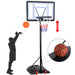 7-9.2 Ft. Height Adjustable Hoop Portable Basketball System Goal Outdoor Kids Youth with Wheels and Weighted Base