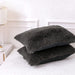 Plush Fluffy Duvet Cover Oeko-Tex Certified Luxury Ultra Soft Shaggy Crystal Velvet Bedding Set 3 Pieces(1 Duvet Cover + 2 Pillow Shams) Zipper Closure(Queen, Dark Gray)