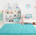 Ultra Soft Fluffy Area Rug for Bedroom Living Room Home Decor, Plush Shaggy Rug for Playroom Dorm Room, Upgraded Furry Rugs for Teen Girls Kids Room Decor, Nursery Rug, 4X6 Feet Teal Blue