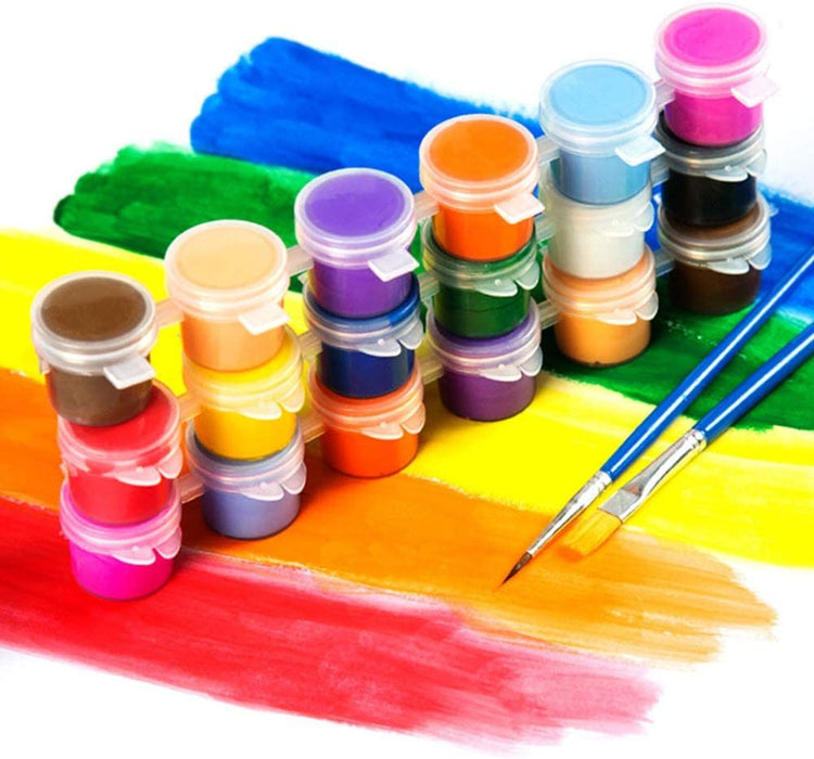 Acrylic Paint Set for Kids,Washable Watercolor Paint Sets,Diy Graffiti Paint,Acrylic Pigment Set with Brushes,Adults Children Handcraft Painting Pigment Set (10 Set-5Ml-12 Colors -F)