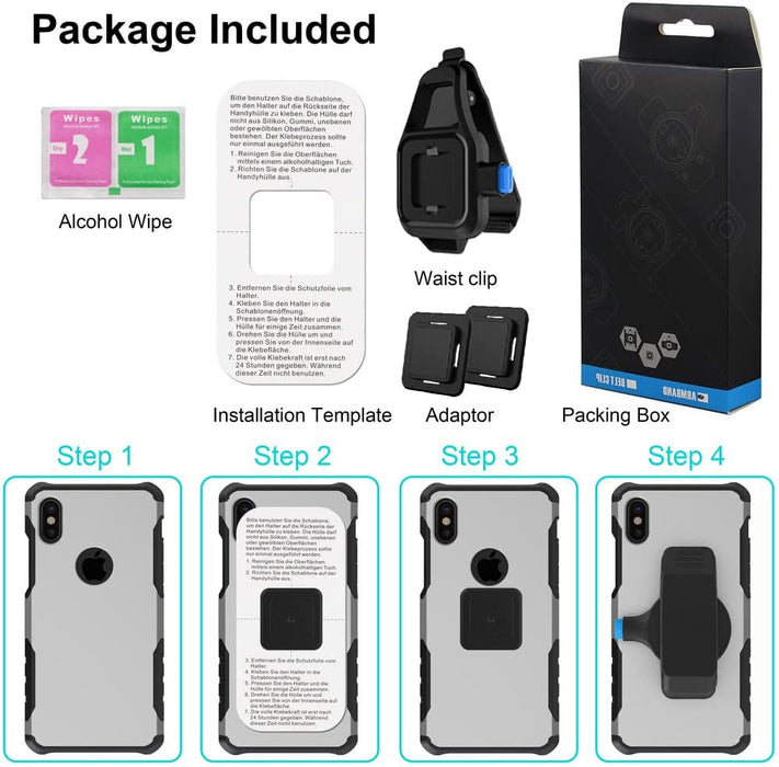 Phone Belt Clip, Universal Holder with Quick Mount,Easy On/Off for Iphone 14,14 Pro,14 Max,14 Pro Max,13,13 Pro,13 Pro Max,12,12 Pro,12 Pro Max,11,11 Pro,11 Pro Max,X,Xs,Xr,Xs Max,7/8,7/8 Plus