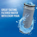 Large Water Filter Pitcher for Tap and Drinking Water with 1 Stream Filter, Lasts 2 Months, 10-Cup Capacity, BPA Free, Lake Blue