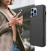 for Iphone 13 Pro Max/13 Pro/13/13 Mini Phone Case with Belt Clip Stand Shockproof Protective Case Hybrid Armor Cover, Black