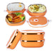Thermal Lunch Box, 2 Layer Bento Boxes for Student/Adult,  Portable Stainless Steel Food Containers, Leak Proof Microwave Safe