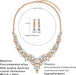 3/4 Pieces Women Jewelry Set Rhinestone Crystal Bride Statement Choker Necklace Tiara Crown Link Bangle Bracelet Teardrop Dangle Earrings Set for Wedding Party