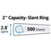 Avery 2" Durable View Binder, Slant Rings, White, 500 Sheets