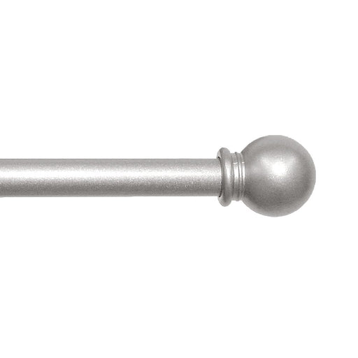 Mainstays 5/8" Nickel Ball Single Curtain Rod, 48-84", Nickel