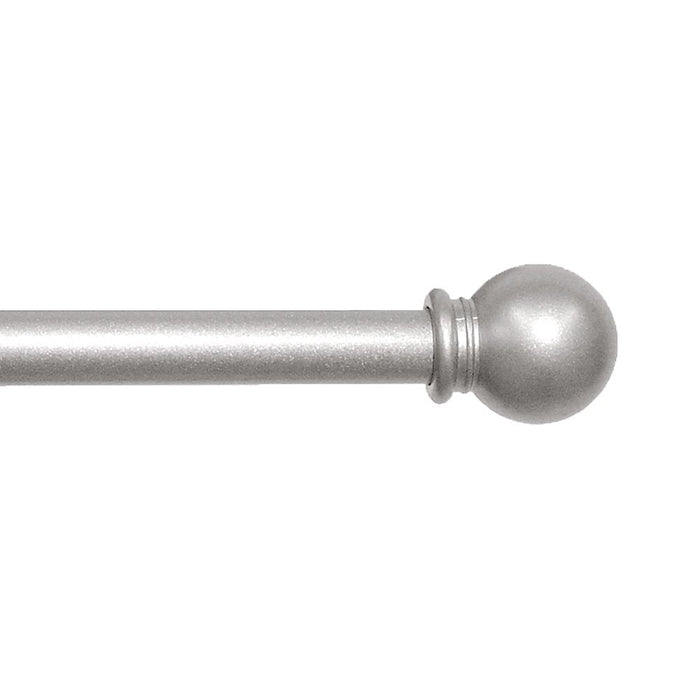 Mainstays 5/8" Nickel Ball Single Curtain Rod, 48-84", Nickel