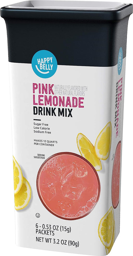 Amazon Brand -  Drink Mix Singles, Pink Lemonade6 Count(Pack of 1) (Previously Solimo)